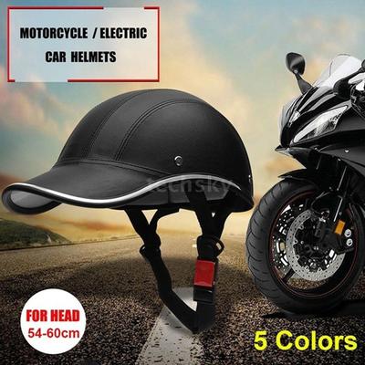 Motorcycle Bike Scooter Baseball Cap Style Half Open Face Safety Hard Half Helmet Hat for Men and Women Personality Lightweight Half Open Face Helmet