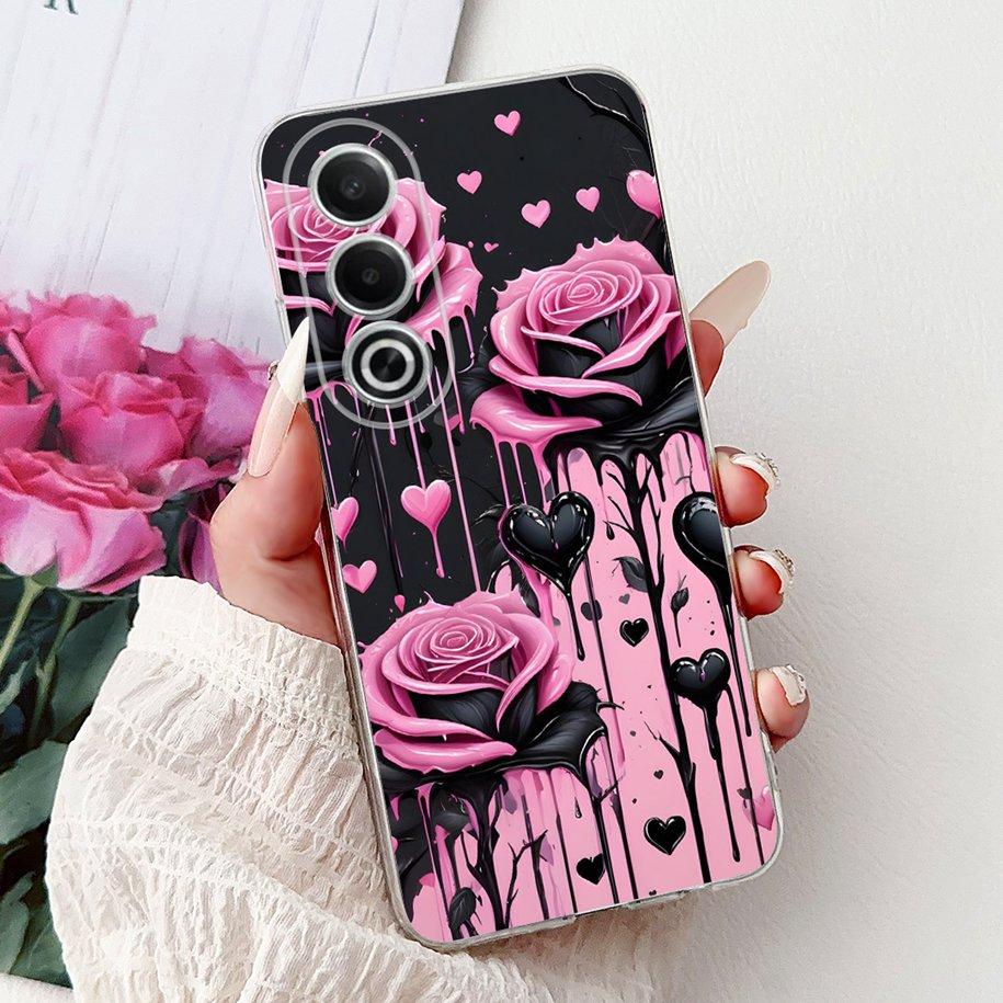 For OPPO K12x A80 Case 2024 New Fashion Love Heart Soft Silicone Back Cover For OPPO A3 Pro 5G CPH2639 A 80 K 12x CPH2667 Bumper