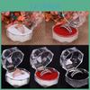 Acrylic Small Octagonal Transparent Crystal Ring Box Jewelry Box For Rings Earrings And Accessories