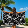 Black Lace Floral Quick Drying Bath Towel Microfiber beach towel - light weight swimming camping  yoga beach out