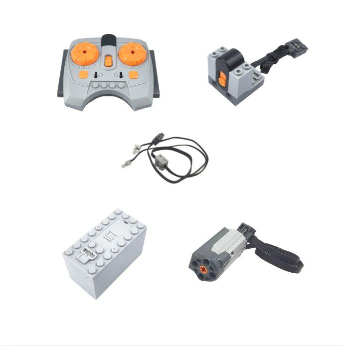 Cross-border Motor Building Blocks: Power Set with Remote Control, Receiver, and Lithium Battery