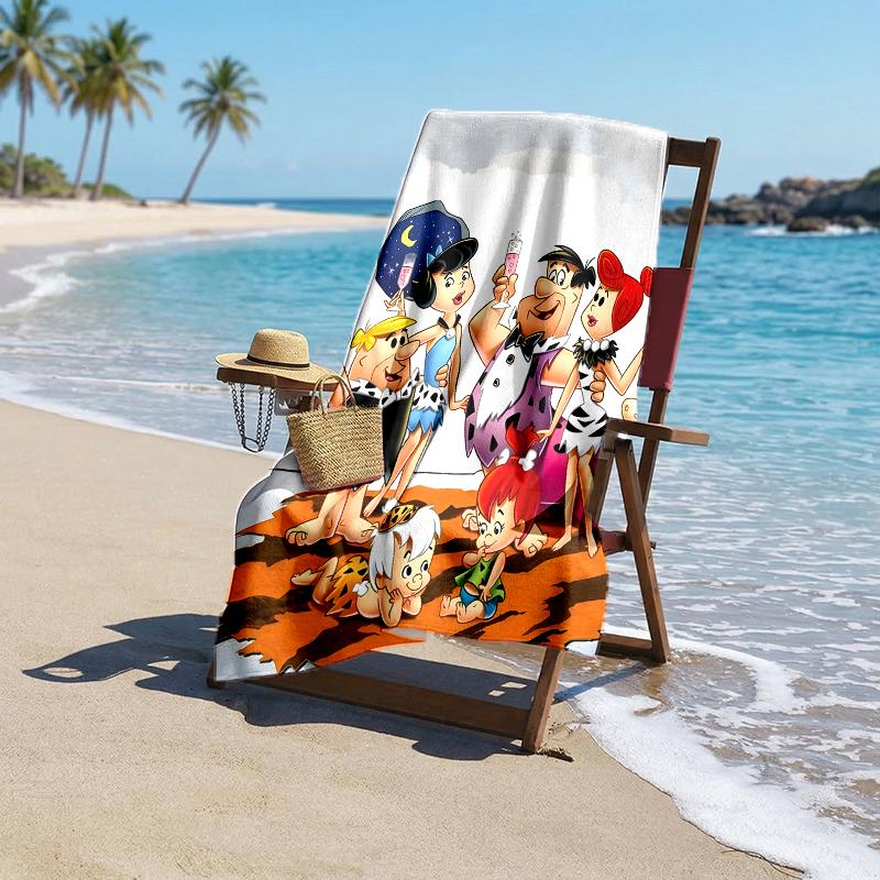 Flintstones Fashion Beach Towel: Ideal for Summer Adventures Soft, absorbent and quick drying suitable for swimming and bathing