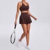 Sports Suit Women's Fashion Outdoor Bra Skirt Running Workout Outfit Suit Yoga Nude Feel Tennis Suit Two-piece Set Women