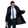 Men's fur jacket autumn and winter new imitation mink hair fox fur medium and long trench coat large size casual