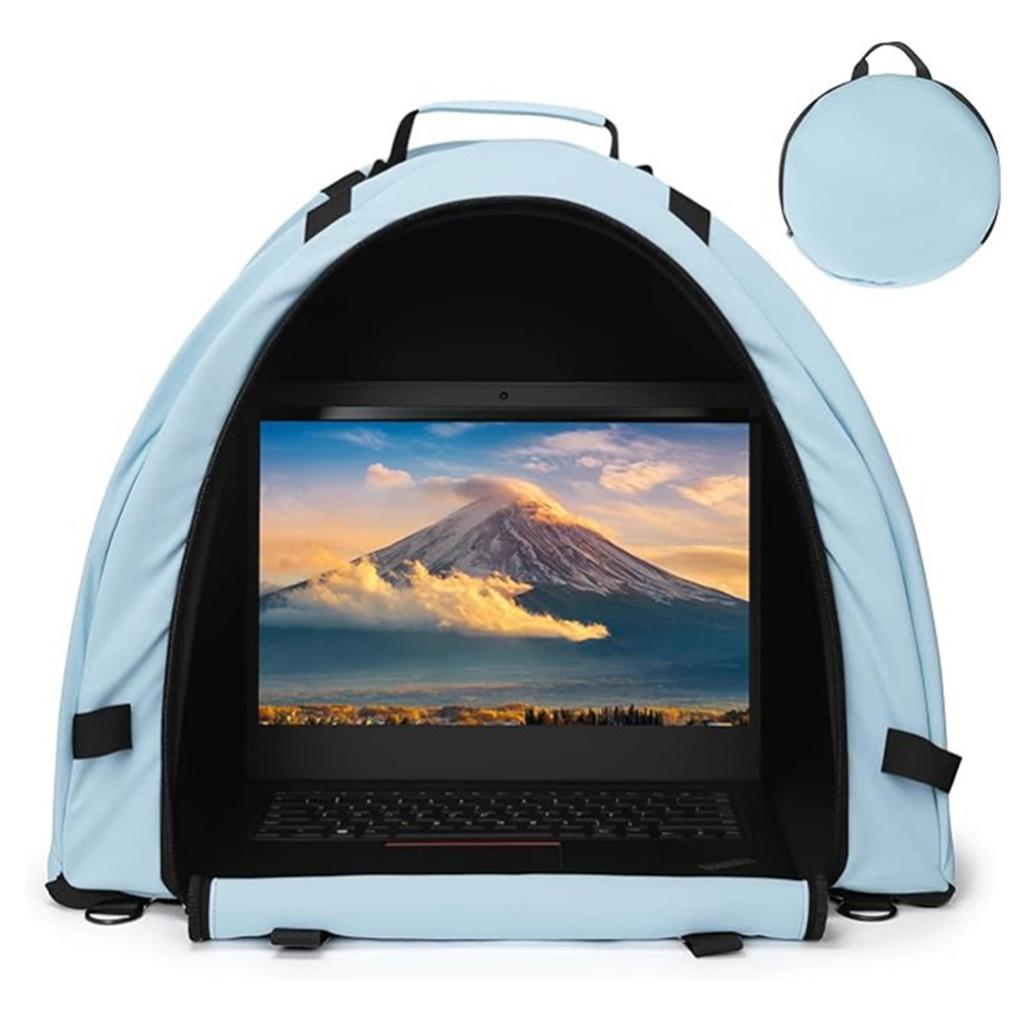 Portable Laptop Privacy Tent: A Desktop Light Shield For Home Offices. Featuring A Design For Easy Storage, It Effectively Light Interference