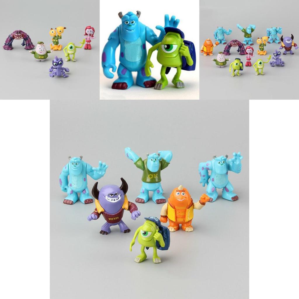 Monsters 12 Pcs University Sully  Mike Anime Action Figure Kids Xmas Gift Toy