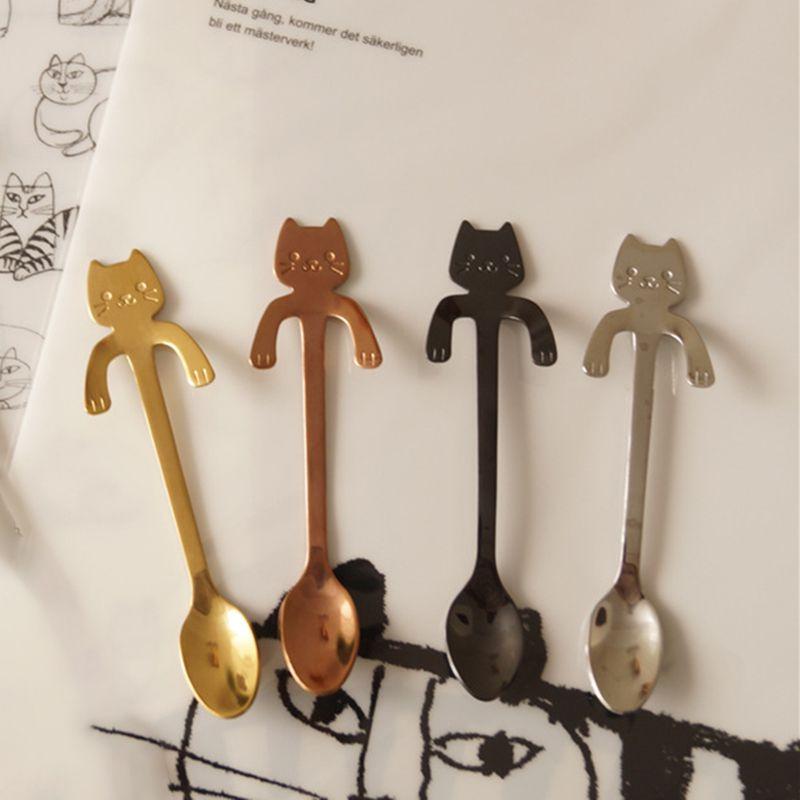 Unique Stainless Steel Cat Spoon With Cute Claws Perfect For Stirring Coffee And More