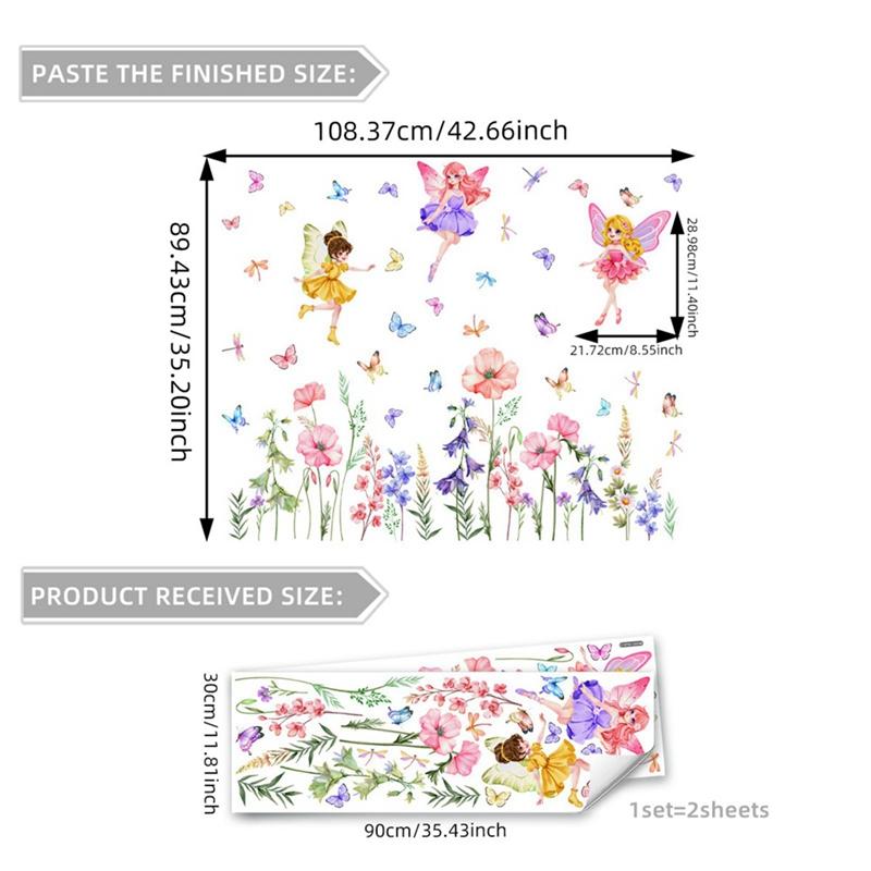 Flower and Butterfly Wall Sticker Pvc Wall Decals