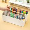 1pc Large Adjustable Plastic Storage Caddy with Handle - Portable Organizer for Art Supplies, Crafts, Colored Pencils, Makeup