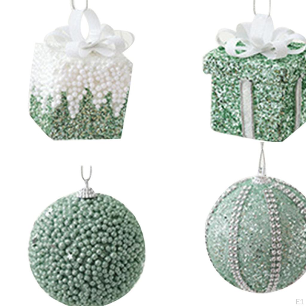 8Pcs Christmas Tree Decorations Xmas Decor Hanging Pendants Decorative Baubles for Yard