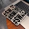 Swag Black Words Phone Case For Iphone 17 17E 16E 11 14 Plus 12 Pro Max 15 16 13 Transparent Slim Lightweight Protective Coque