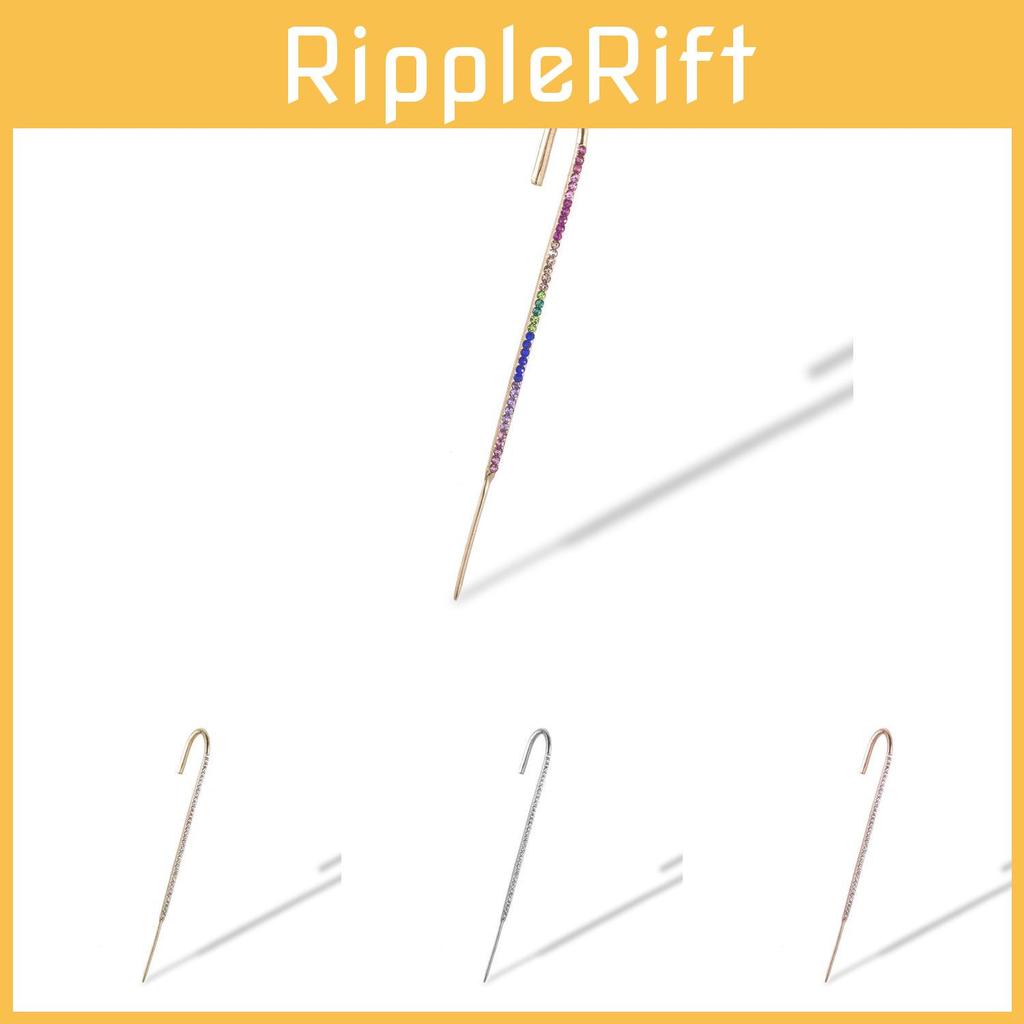 Minimalistické stylové náušnice s manžetou na ucho s kamínky na svatby a jako dárky