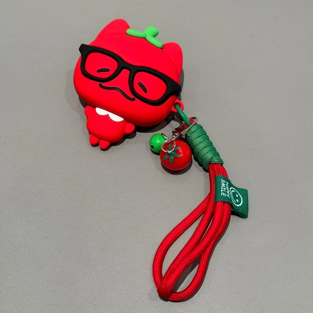 Cute tomato cat AirPods Pro1 Apple Bluetooth headset case 1/1 generation cartoon protective case for women