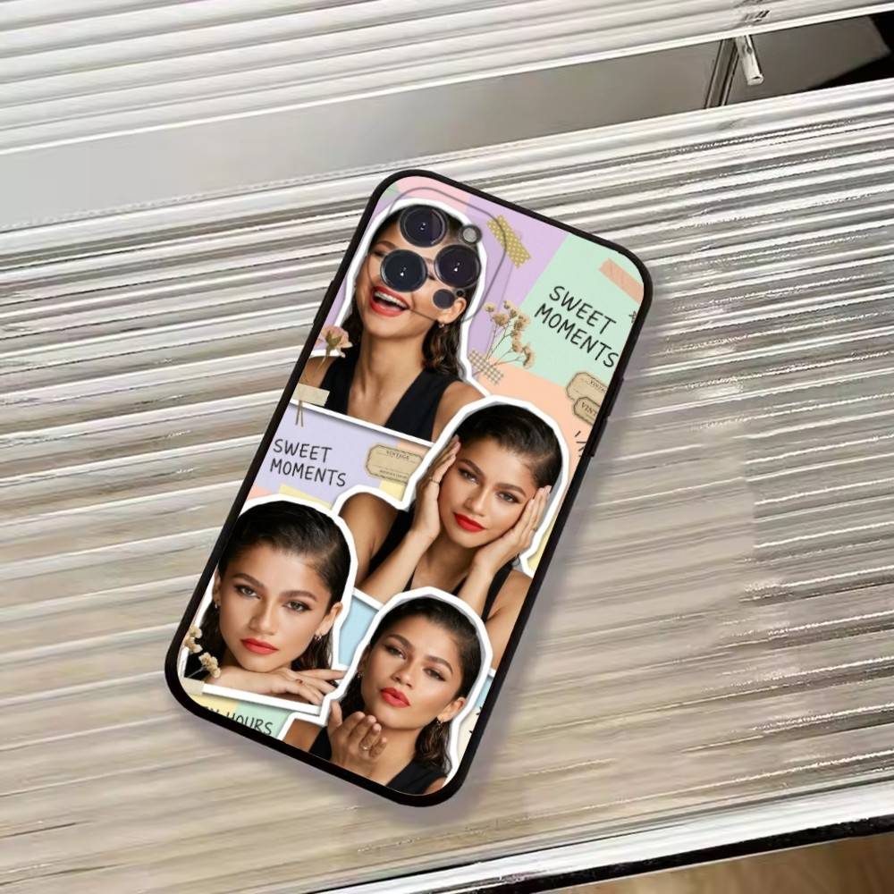 Z-Zendaya Hot Actress Phone Case For iPhone 17, 16,15,14,13,12,11 Plus,Pro Max, Others Soft Black Cover