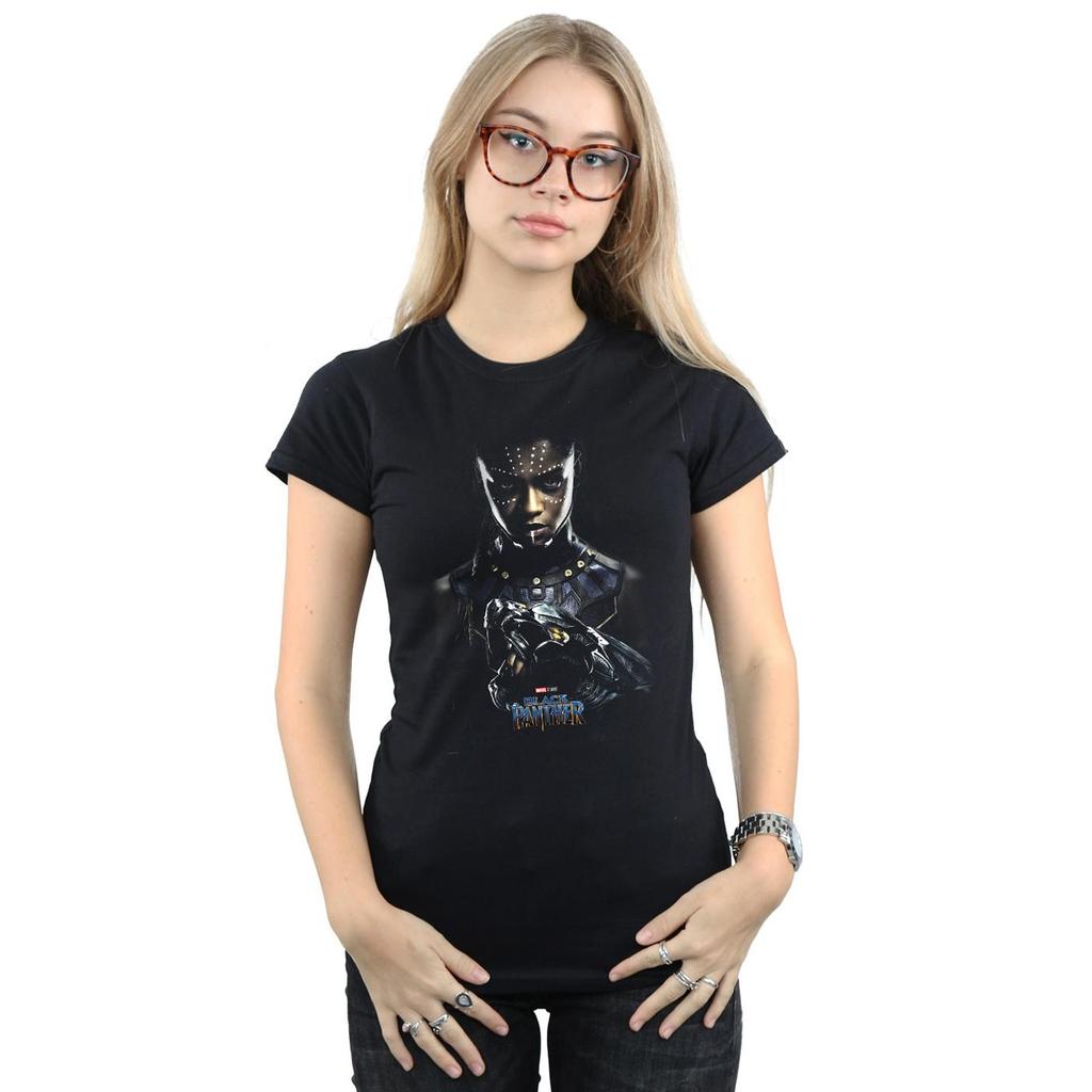 Marvel Womens/Ladies Black Panther Shuri Poster Cotton T-Shirt