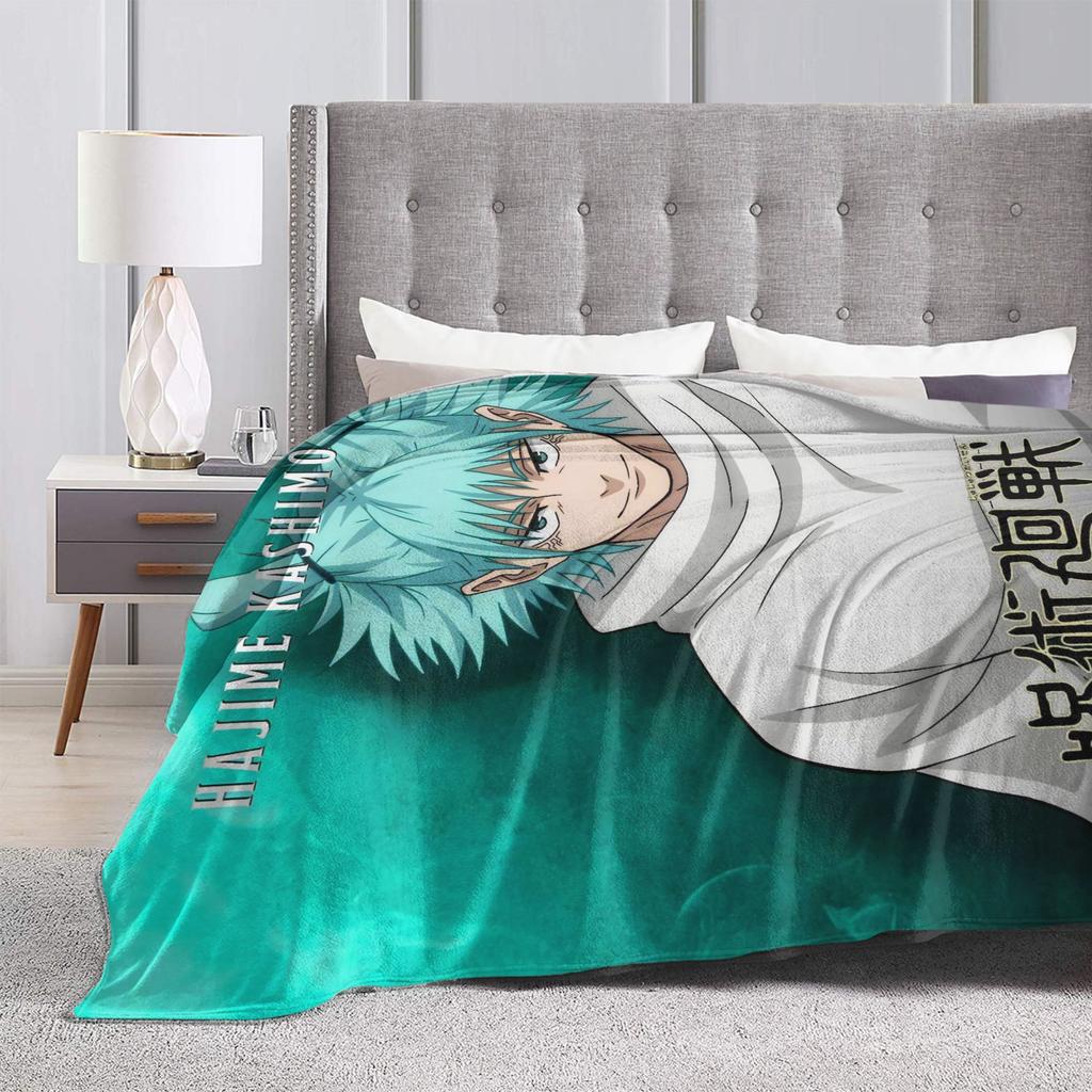 Hajime Kashimo Jujutsu Kaisen Blanket Quality Warm Soft Throw Blanket Winter Child Couch Chair Fluffy Bedspread