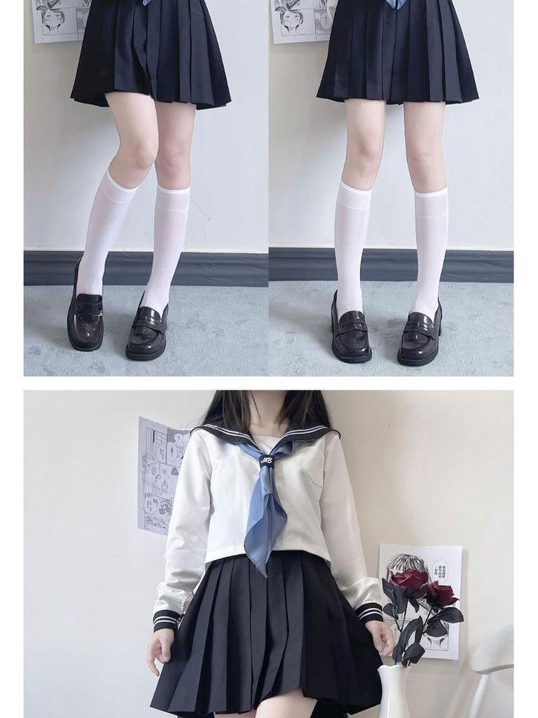 Originální JK Campus Kreslená Uniforma: Bílý námořnický oblek ve stylu vysokoškoláka druhého ročníku pro ženy