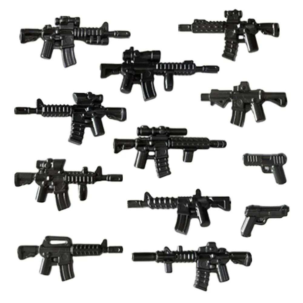 WWII Militär Bausteine Soldatenfiguren Waffen Ausrüstung Zubehör Gatlin M2 Schwere Maschinengewehre RPG MOC Mini Ziegel