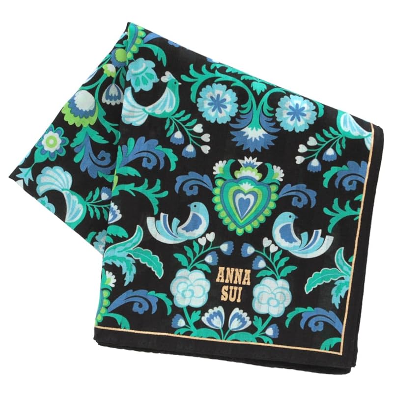 

[ANNA SUI] Anna Sui printed handkerchief Arabesque pattern (blue) [100% cotton] lady ladies Approximately 50cm 109024-0005-02
