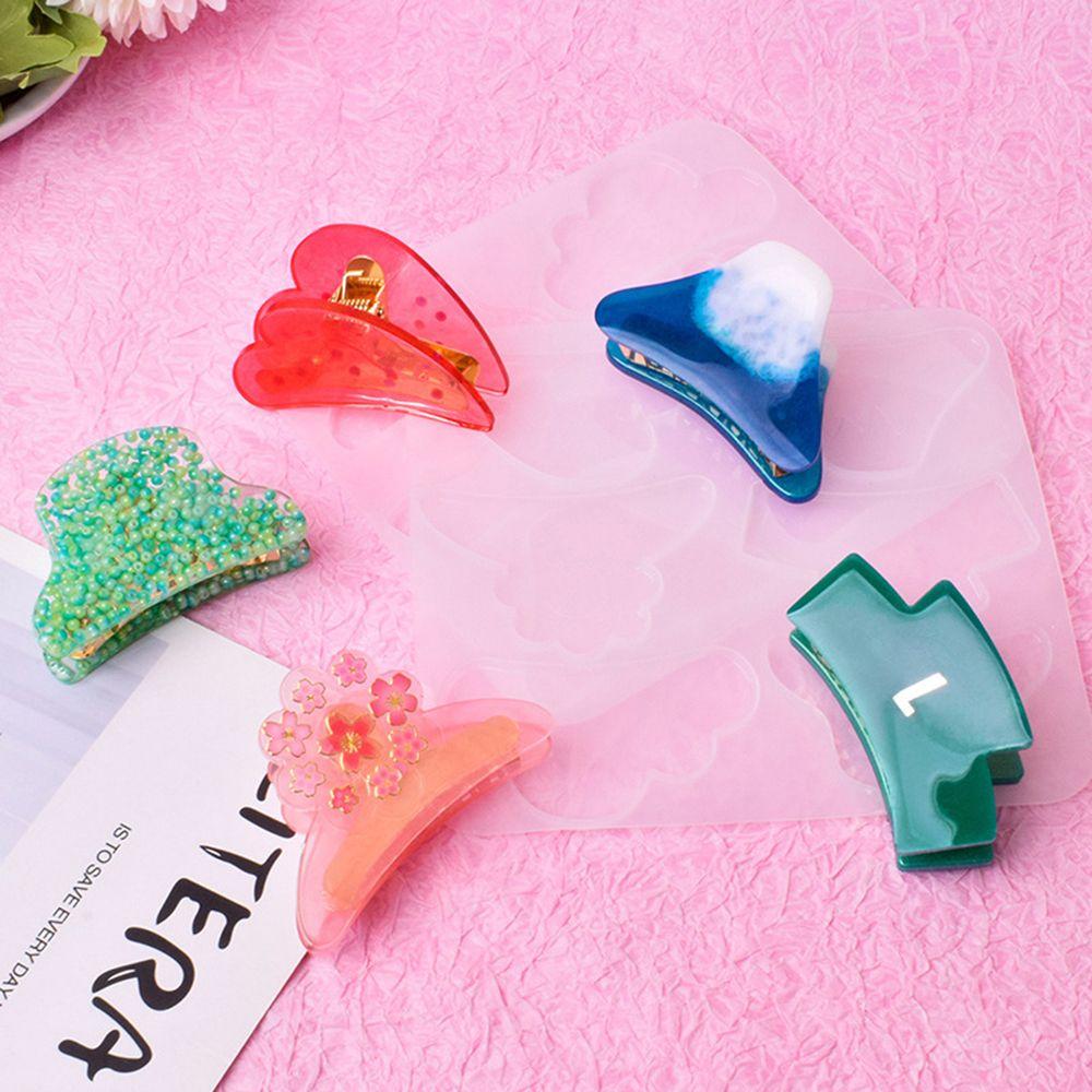 DIY Jewelry UV Crystal Epoxy Hairpin Hair Clamps Claw Clip Mould Silicone Mold