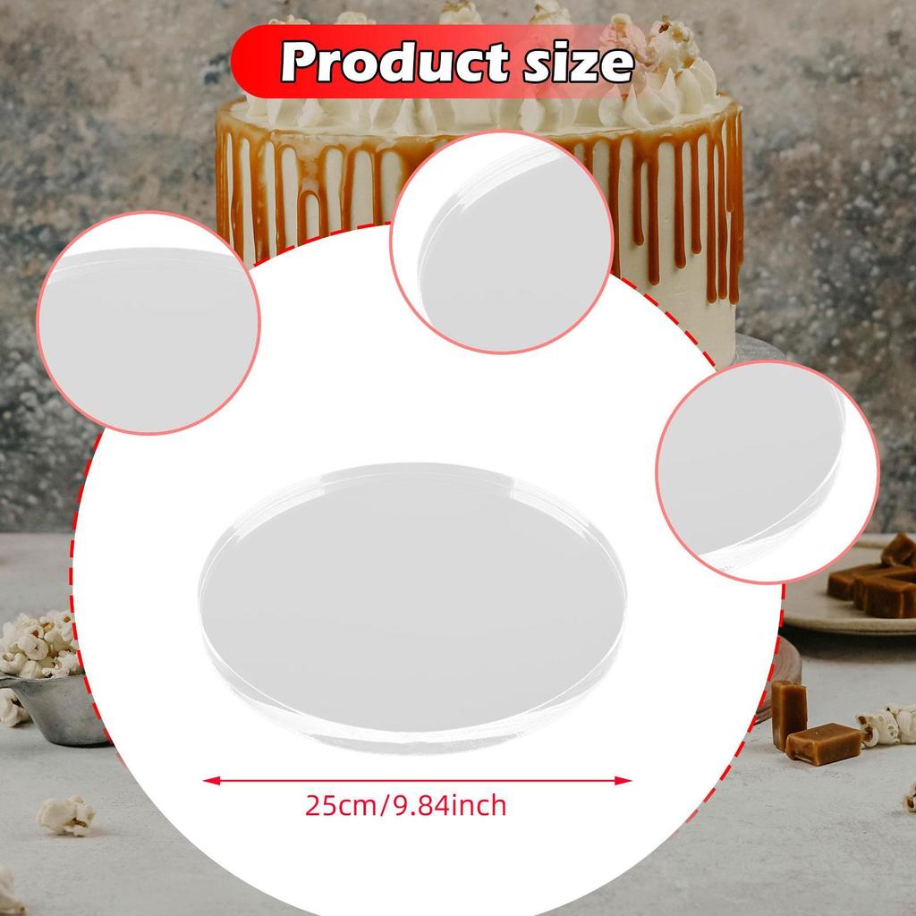 Cake Separator Plate Easy to Use Clear Multipurpose Reusable Baking Tool Cake Divider for Desserts Snacks Cupcakes Pies Cake