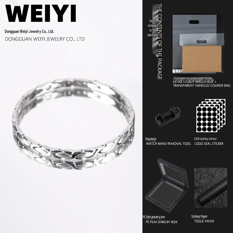 Stainless Steel Magnetic Fish-Shaped Bracelet for Women