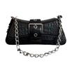 Niche Sweet Cool Babes Fashionable Modern Metal Chain Shoulder Portable Medieval Underarm Bag Method Stick Bag