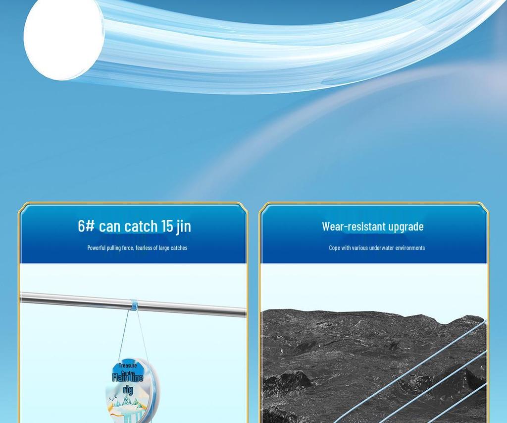 Xiao Feng Fishing Line Set: High-Strength Nylon, 4 Spools, Prepped Main Line, Low Stretch – Ideal for Wild Fishing.