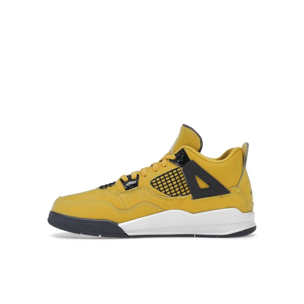 Air Jordan 4 Retro PS Lightning 2021 Kids Sneakers Yellow Tour-Yellow Multi-Color BQ7669-700