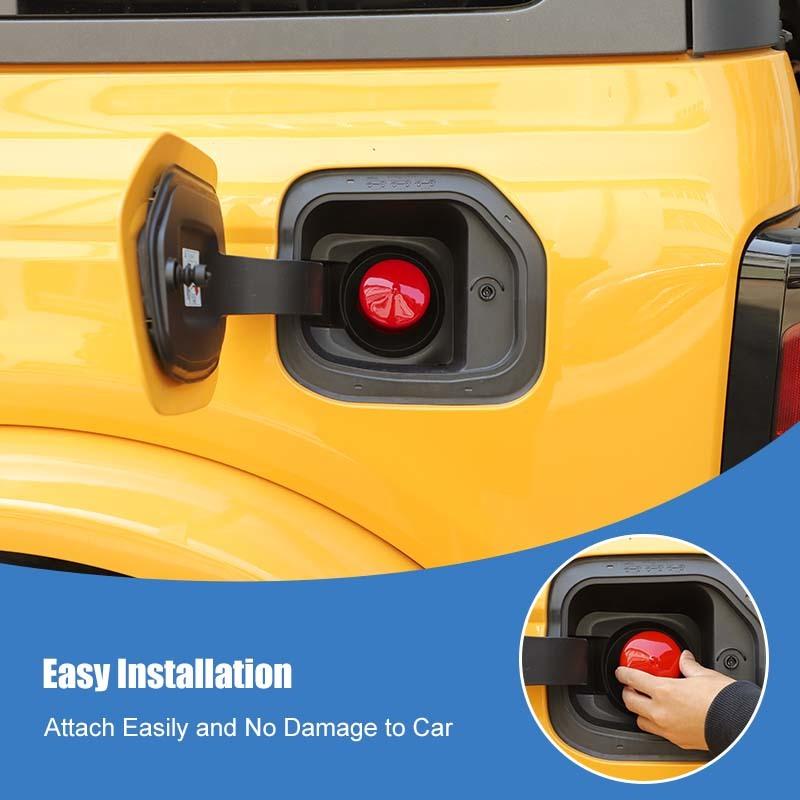 Inner Fuel Tank Port  Dust Cover Decoration Fit For Ford Bronco 2021 Up For Chevy Silverado 2019 Up For F150 2021 Up Car Exterior Accessories