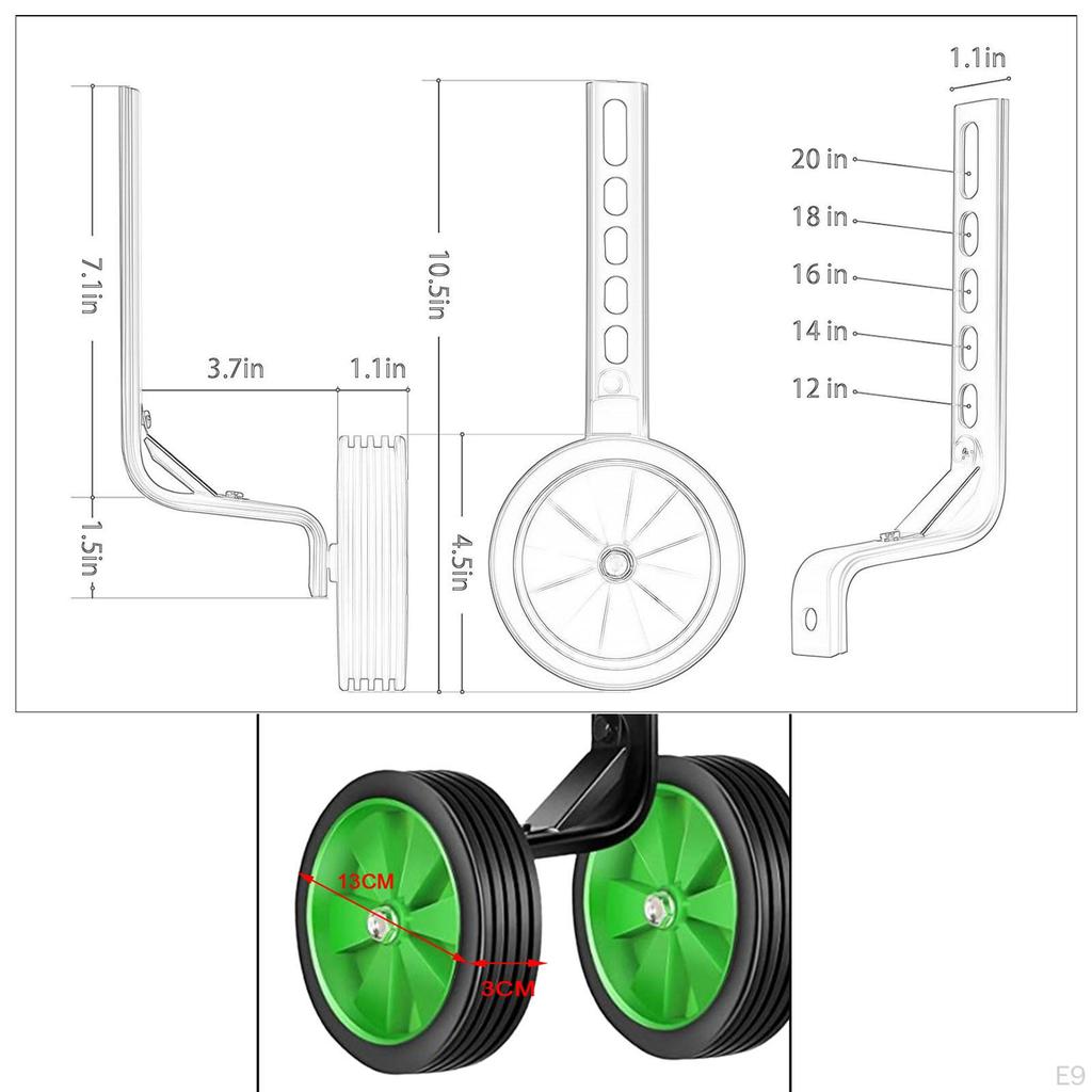 Kids Bike Stabilizers for 12-20inch Wheels