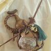 Cabaça Preta e Amarela Estilo Antigo para Vinho: Grande Bule de Laca para Guardar Vinho ou Água Quente - Presente de Patrimônio Cultural Imaterial.