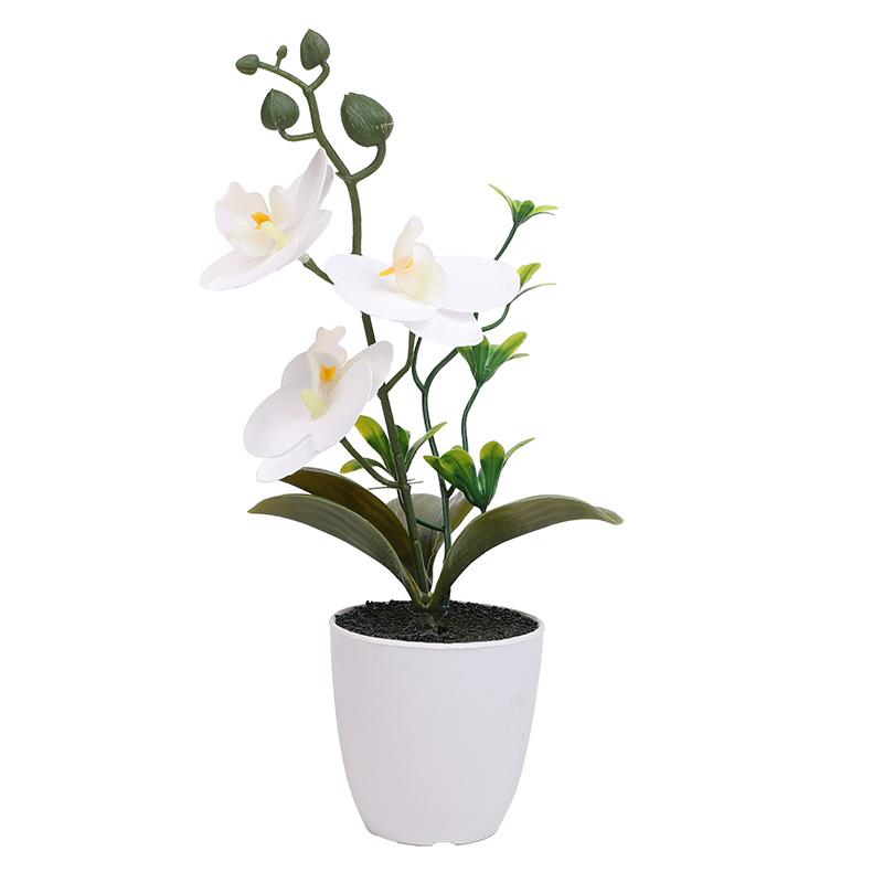 Umělá Motýlí Orchidej Bonsaj Hedvábná Květina V Květináči Falešné Rostliny Pro Dekoraci Domácí Zahrady Kancelářský Pokoj Stolní Ozdoby Svatba