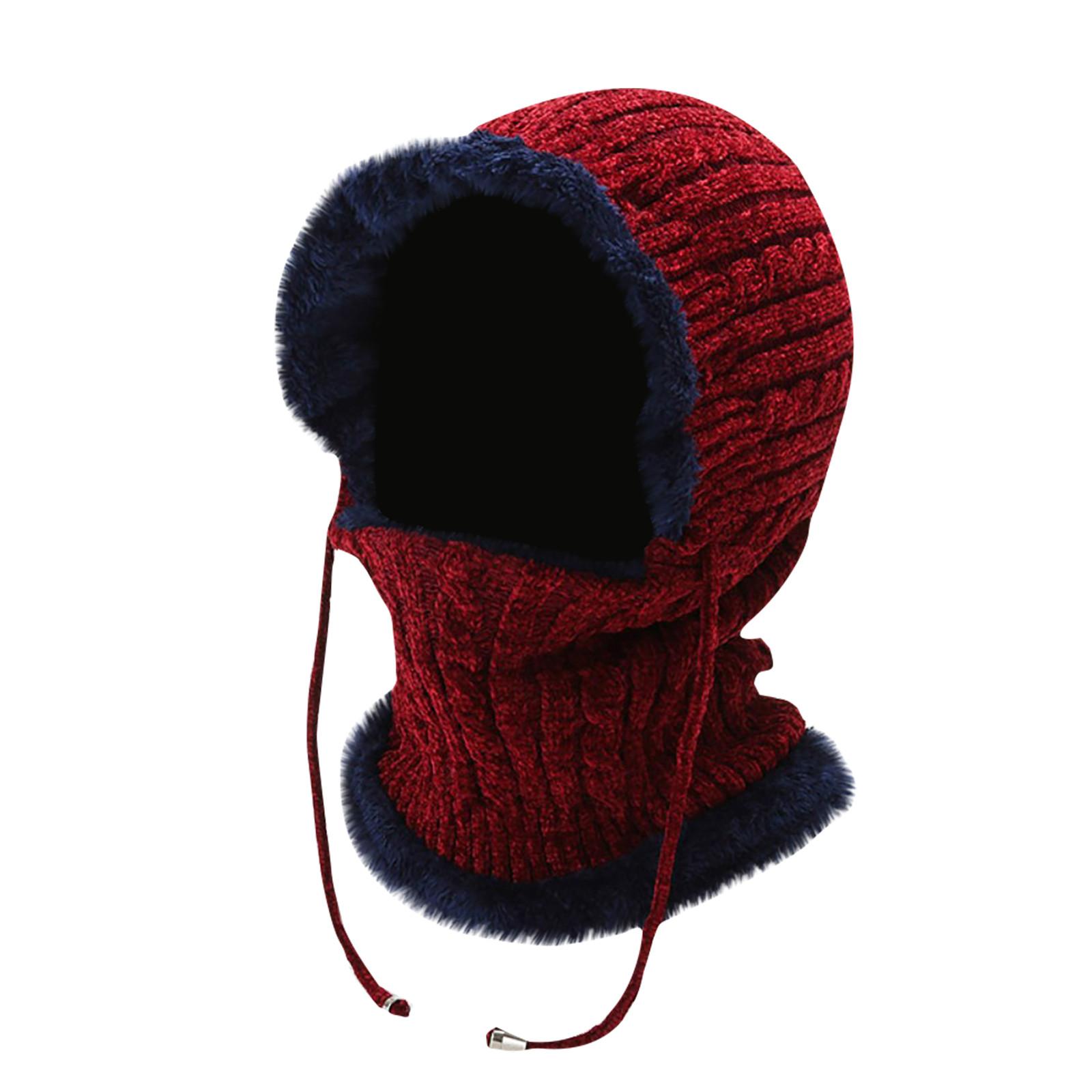 

Цветная плюшевая шапка-ушанка Thunderhead, толстая, теплая, для холодной погоды и снега One size красный