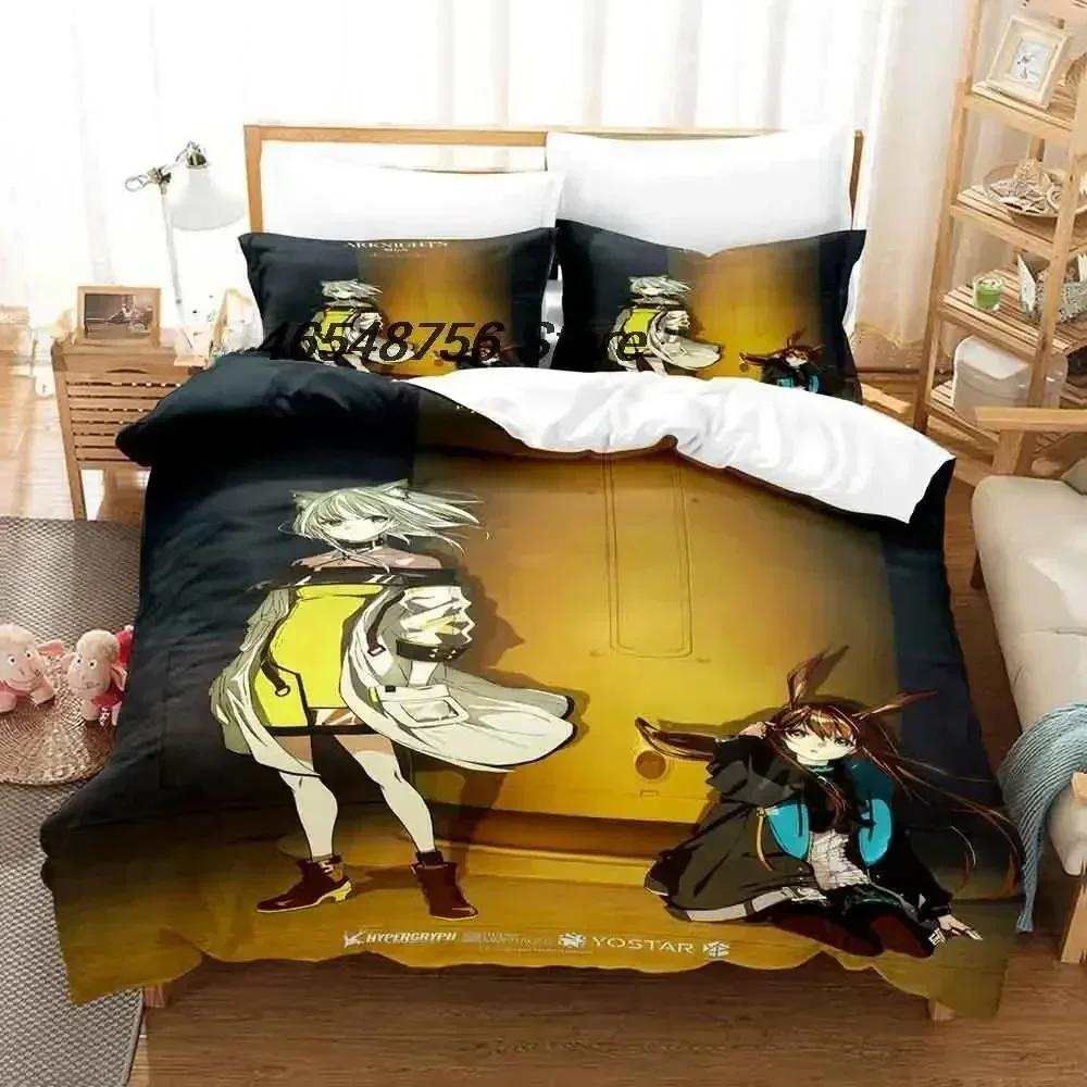 New Arknights Bedding Set Single Twin Full Queen King Size Bed Set Adult Kid Bedroom Duvet Cover Sets 3D Anime Bed Sheet Set
