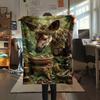 1PC Cute Okapi  Print FlAannel Blanket, High Quality Comfortable for All Seasons, Home Decor, Warmth and Comfort