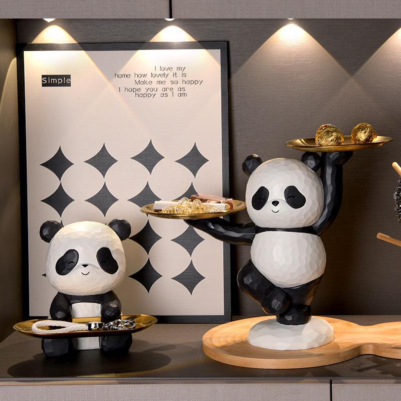 Panda Resin Home Decor: Key Storage, Living Room & Porch Accent, Housewarming Gift