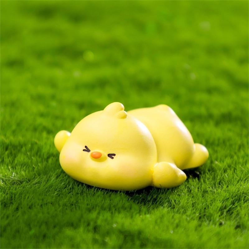 6pcs Cartoon Animal Desk Ornaments Resins Decorative Miniature Figurines Accessories for Kids Room and Living Room Table