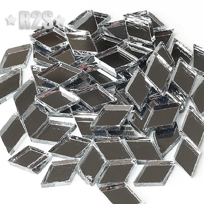 1kg Glass Mirror Mosaic Tiles Bulk Diamond Shape DIY Craft Handcrafted Accessory Home Wall Artwork Decor Supplies arte