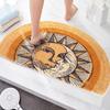 Creative Semi-Circular Area Rug Anti-Slip Water-Resistant Bathroom Floor Mat Bedroom Entrance Door Mat Home Decoration