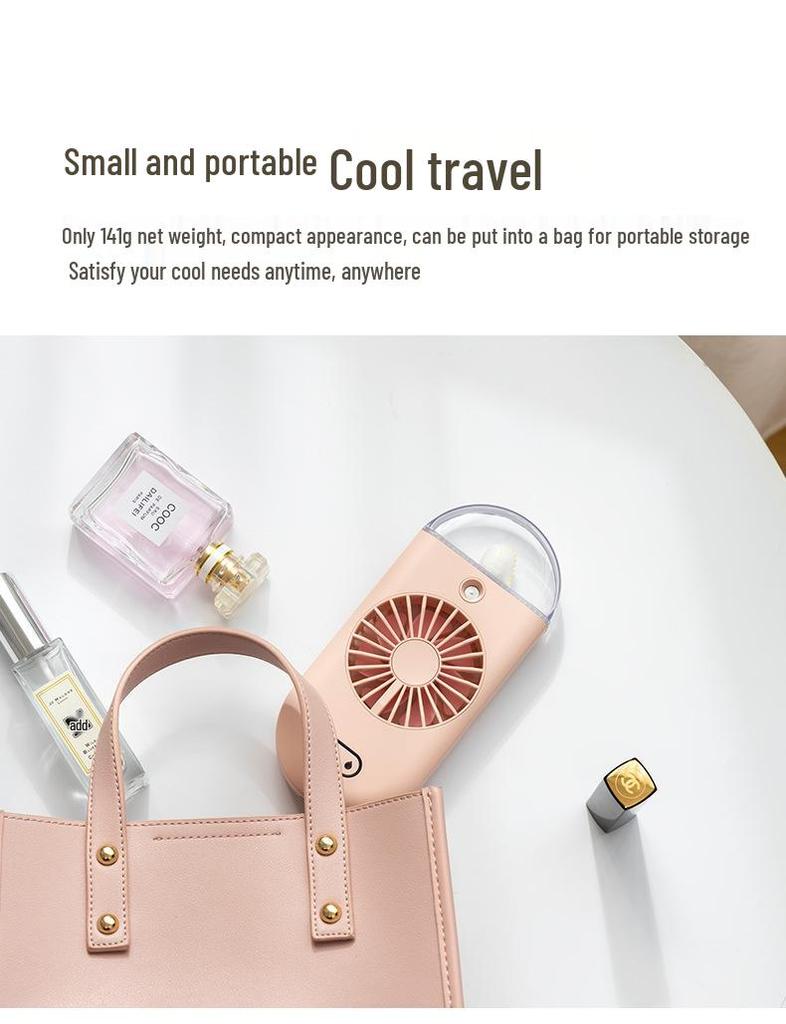 Portable Mini Handheld USB Spray Fan: Rechargeable, Desktop & Cooling for Summer