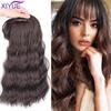 Long Curly Hair 3D Bangs Fake Hair Invisible Bangs Top Of Head Replacement Hair Clip On Bangs Covering Gray Hair Extension