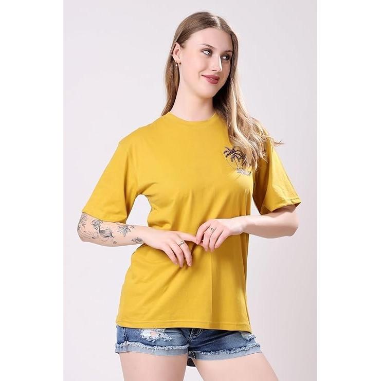 Combo of 2 Cotton Blend Oversized Top Women's Comfortable Breathable T-Shirt