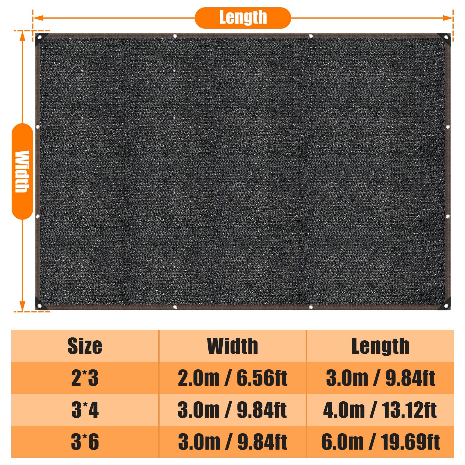 

2/4/6M Shade Cloth Outdoor Sun Shade Net 85% UV Protection Stretchable Mesh Garden Terrace Gazebo Sunblock Canopy 2x3m чёрный