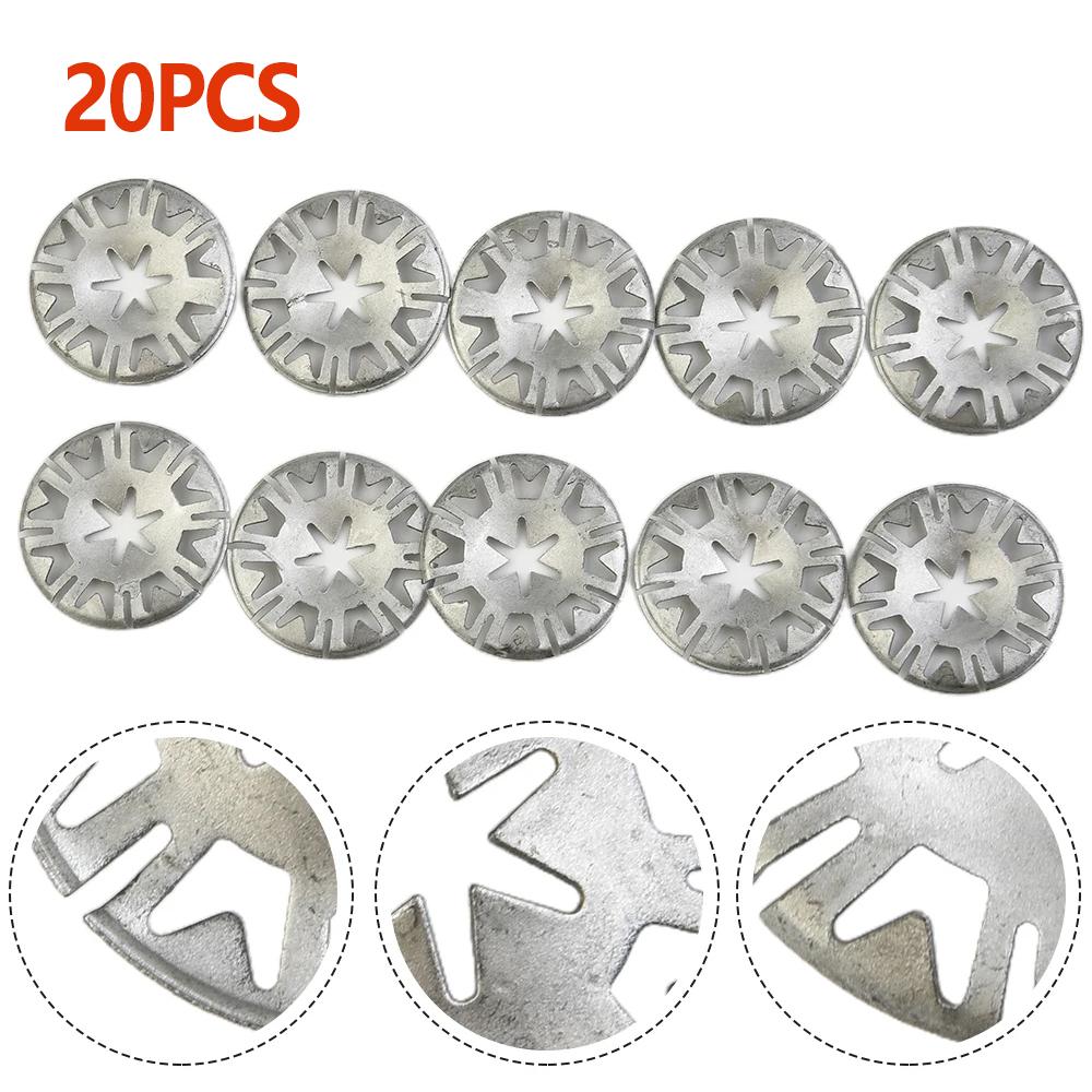 20Pcs Metal Clamping Washers Heat Shield Insulation Cover Fixing Clips Nut Insulating Metal Clamp Car Parts