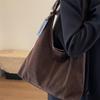 Sac Cabas d'Épaule Décontracté en Cuir Souple et Daim pour Femme - Grande Capacité, Sac Seau Automne/Hiver 2025