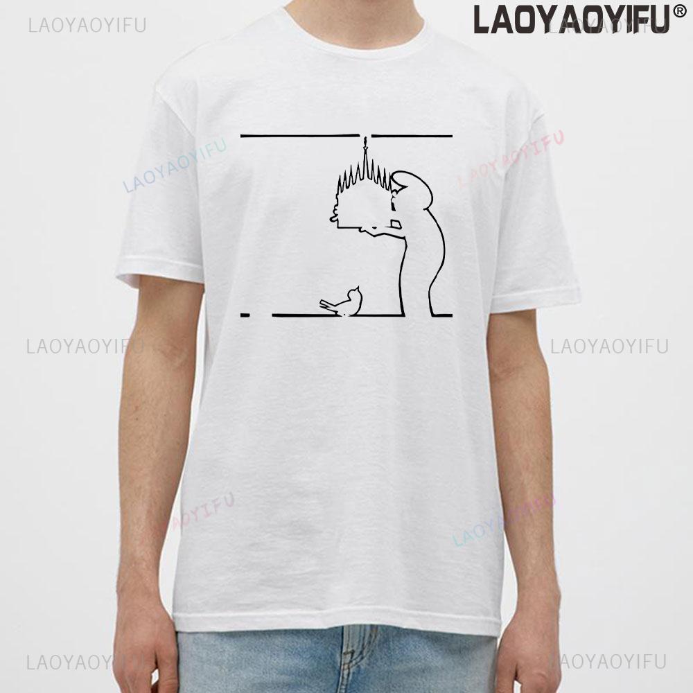 La Linea The Line Osvaldo Cavandoli TV Birdcage Man Printed T-shirt Comfortable Hip Hop Gift Id