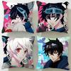 Anime Karneval Cushion Cover Soft EasyWash Pillow Case Versatile for Couch Bed Travel and Office