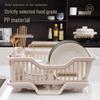 Single Layer Plastic Dish Drainer Rack for Kitchen Use