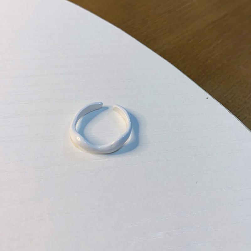 European and American retro exaggerated geometric acrylic Epoxy resin ring temperament personality mixed color index finger ring